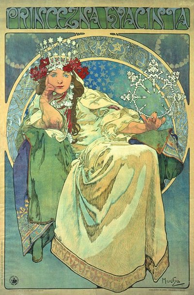 Prinses Hyacinth door Alphonse Mucha